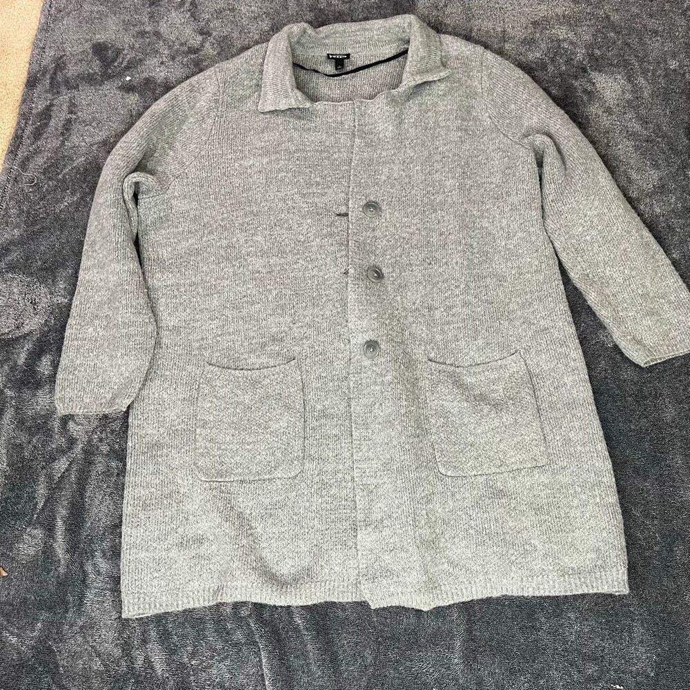 Torrid Grey Notched Collar Sweater Coat Size 2/ 2X